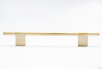 Ручка мебельная Line 128 Золотая Латунь Матовая Неокрашенная