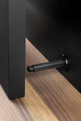 Ножка Настенный дверной стопор Arpa Aluminium Black Brushed
