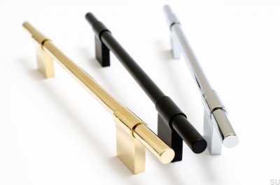 Мебельная ручка Line 128 Black Aluminium