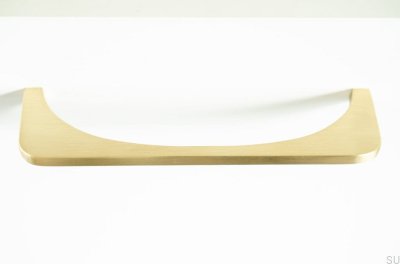 Мебельная ручка продолговатая Bridge 128 латунь матовая неокрашенная