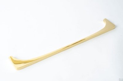 Продольная мебельная ручка Bridge 224. Полированная латунь. Неокрашенный.