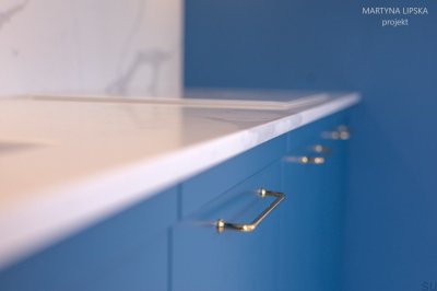 Удлиненная мебельная ручка 1353 128 Polished Brass Lacquered