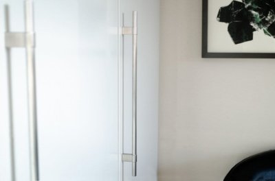 Удлиненная мебельная ручка Line Big 342 Матовая нержавеющая сталь