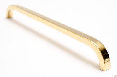 Ручка мебельная длинная Slim 224 Gold, полированная латунь, неокрашенная