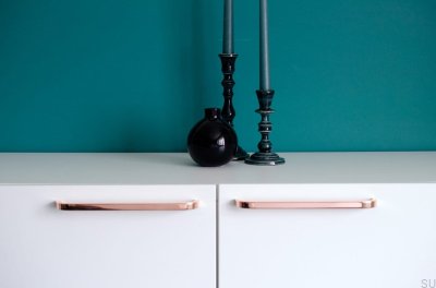 Ручка мебельная тонкая Slim 224 Polished Copper Неокрашенный