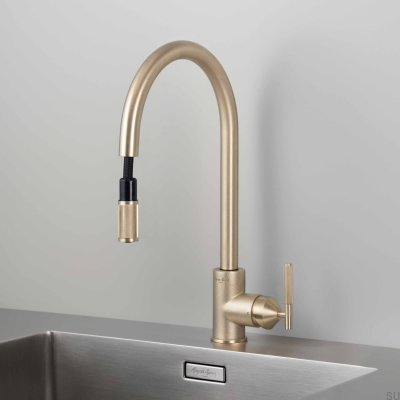 Латунный смеситель для кухни с выдвижной ручкой и европейским соединителем