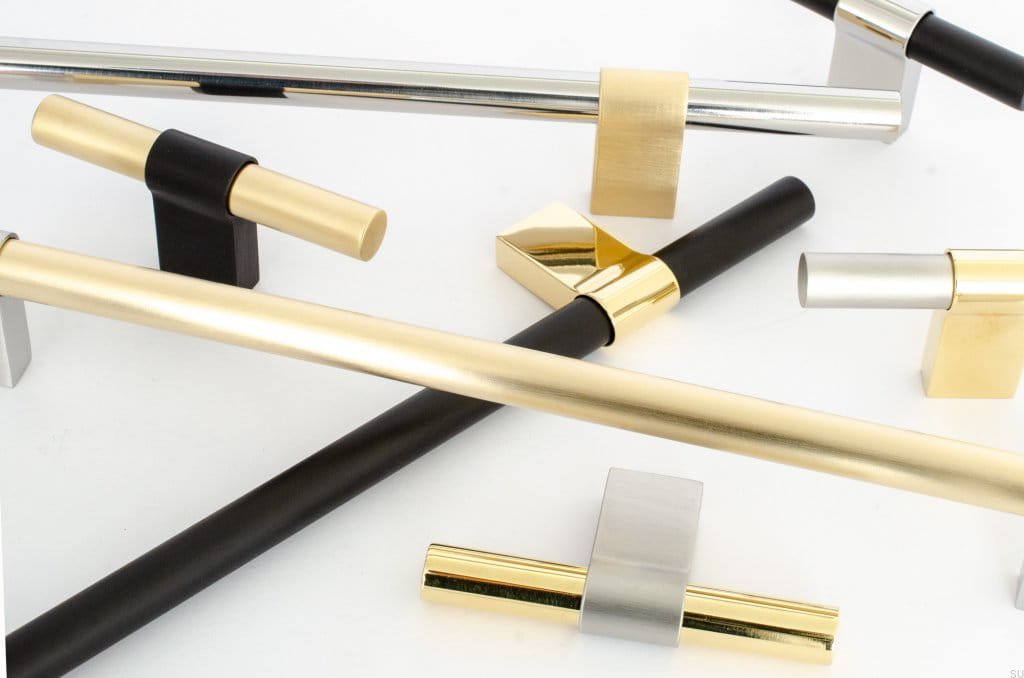 HA64R/M--Uchwyt-meblowy-podłużny-Line-Big-Mix-342-Mosiężny-Polerowany-z-Polerowaną-Stalą-BB-Sweden-Skandynawskie-Uchwyty_2