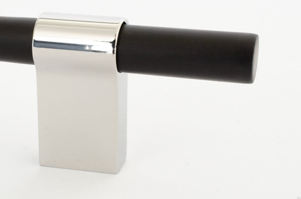 HA64R/AS--Uchwyt-meblowy-podłużny-Line-Big-Mix-342-Aluminiowy-Czarny-z-Polerowaną-Stalą-BB-Sweden-Skandynawskie-Uchwyty_1