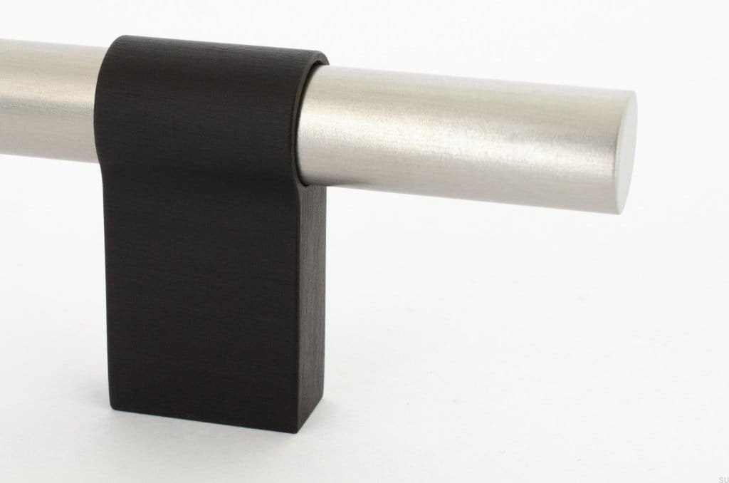 HA64AS/RB--Uchwyt-meblowy-podłużny-Line-Big-Mix-342-Stalowy-Szczotkowany-z-Czarnym-Aluminium-BB-Sweden-Skandynawskie-Uchwyty_1