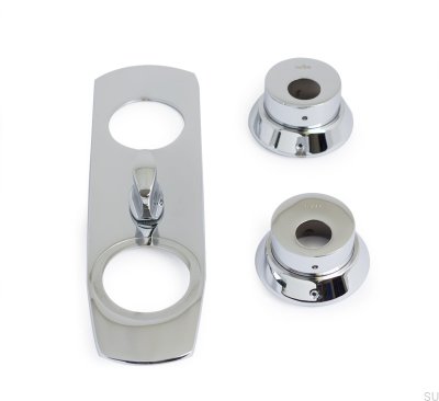 Вывеска с цилиндрическими элементами, полированный хром, скандинавский стандарт.