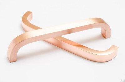 Ручка мебельная длинная Slim 128 Polished Copper Неокрашенный