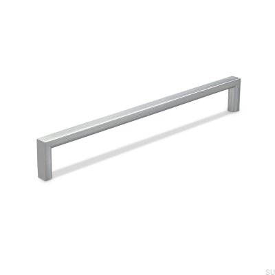 Продолговатая мебельная ручка Calabro 192 Brushed Silver