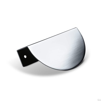 Мебельная ручка Catania 100 с серебряной кромкой