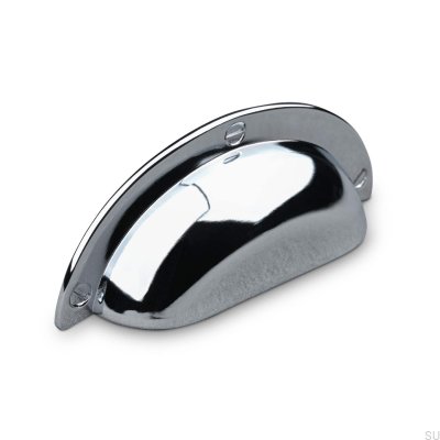 Мебельная ручка-ракушка Conti 64, полированный хром