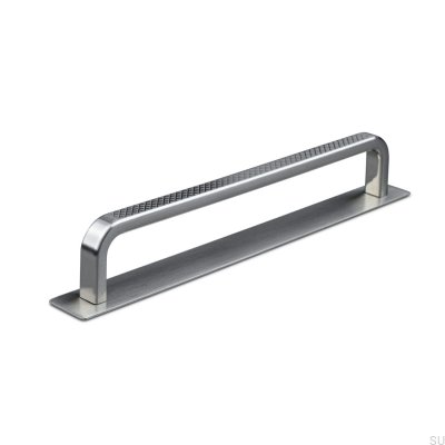 Продолговатая мебельная ручка с шайбой Gardone 160 Brushed Silver