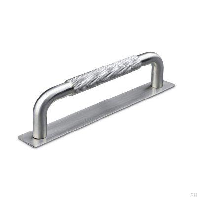 Продолговатая мебельная ручка Perugia 128 Brushed Silver