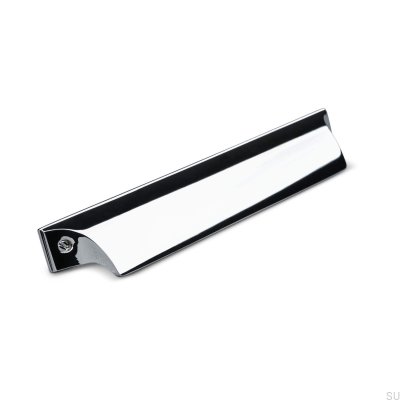 Мебельная ручка Trani 128 ракушка, полированный хром