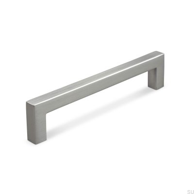 Ручка мебельная удлиненная Tripoli 128 Brushed Silver