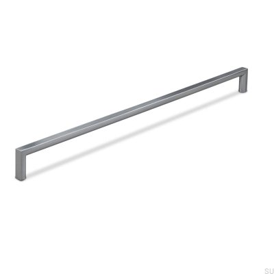Продолговатая мебельная ручка Calabro 320 Brushed Silver