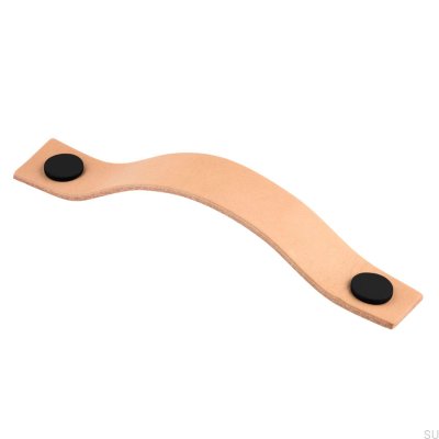 Ручка мебельная продолговатая Levanto 128, Светло-коричневый с черным