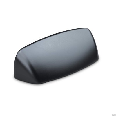 Мебельная ручка Pescara 64 ракушка, металл, черный матовый