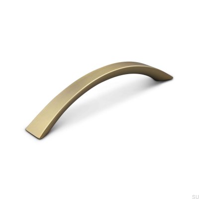 Terni 128 удлиненная мебельная ручка, матовое золото
