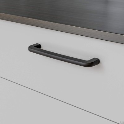 Visby 192 ручка мебельная продолговатая, металл, черный матовый