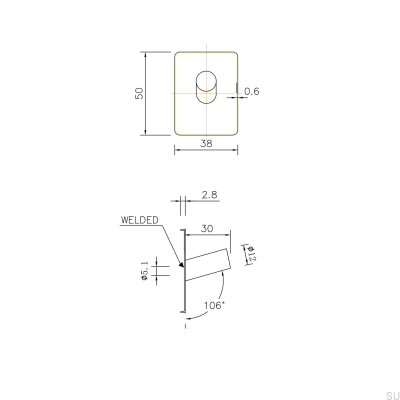 Настенная вешалка Nantes 38-1, матовое серебро