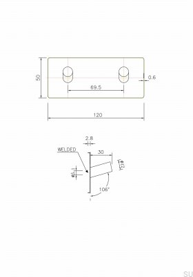 Настенная вешалка Nantes 120-2, матовое серебро