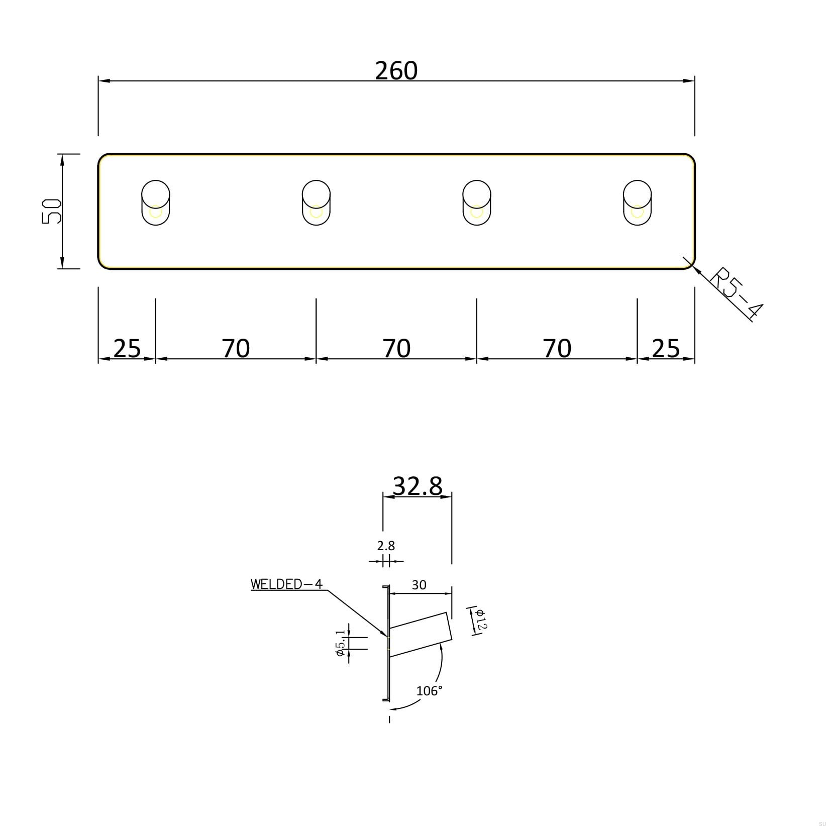 17000038--Wieszak-ścienny-Nantes-260-4-Srebrny-Szczotkowany-Theofils-Skandynawskie-Uchwyty_2