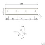 17000042--Wieszak-ścienny-Nantes-260-4-Metalowy-Czarny-Mat-Theofils-Skandynawskie-Uchwyty_2