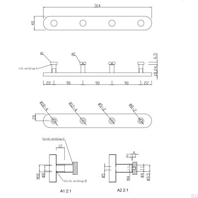 Настенная вешалка Dijon 314-4, полированный хром