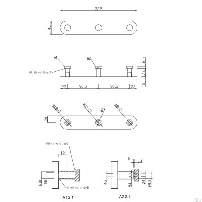 Dijon 225-3 Настенная вешалка матовое серебро