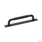 Zdjęcie przedstawia uchwyt meblowy podłużny z podkładką z serii Helix od Beslag Design