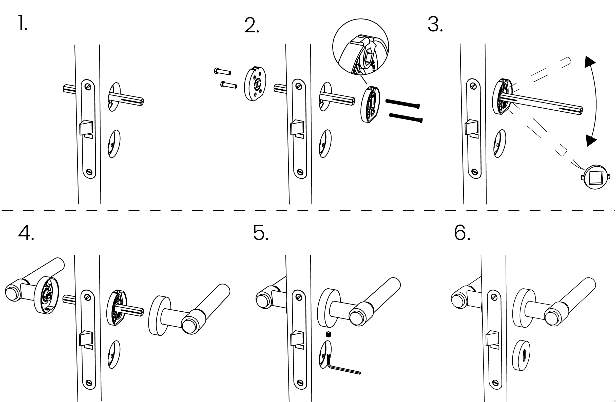 752015-41E Klamka do drzwi Helix 200 Plain Metalowa Czarna