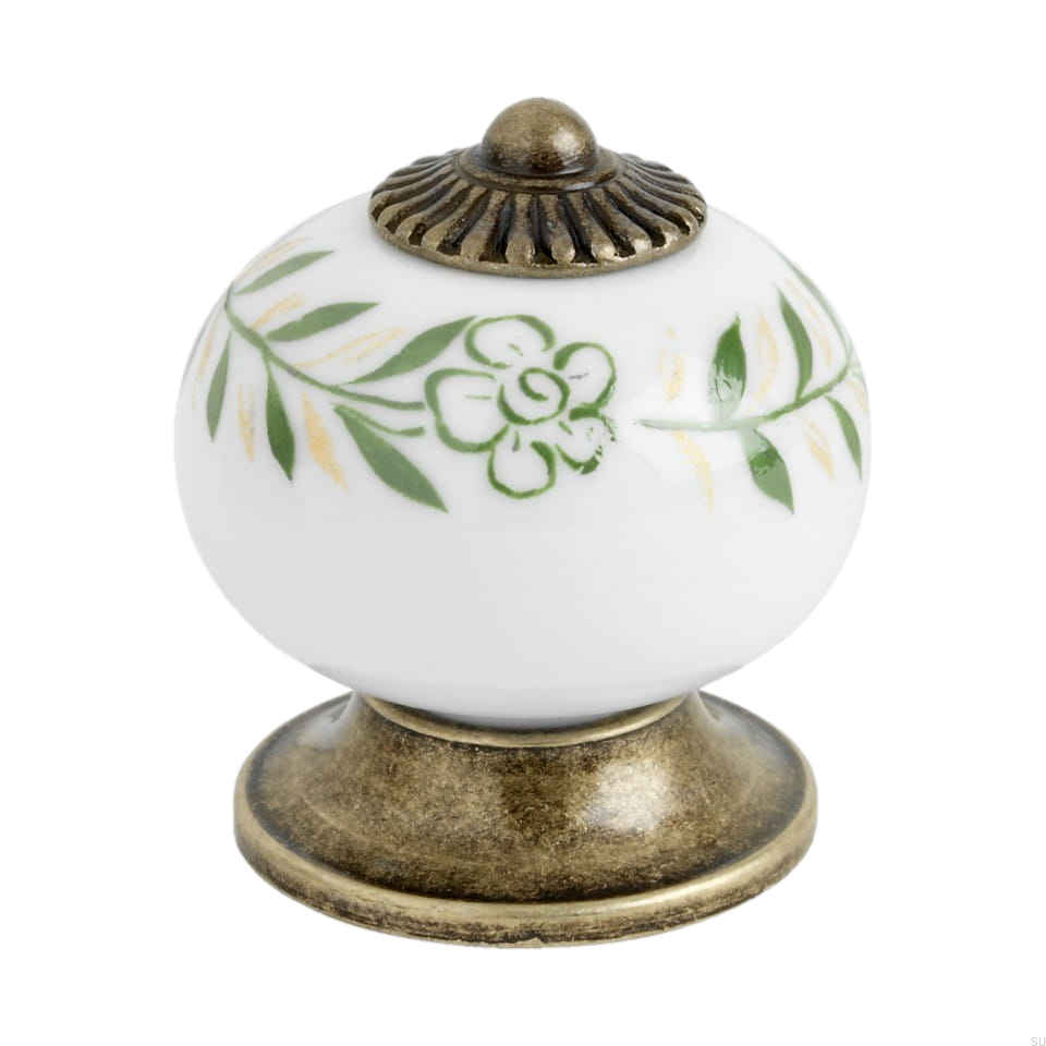 Zdjęcie produktowe gałki 8131 porcelanowej postarzane złoto