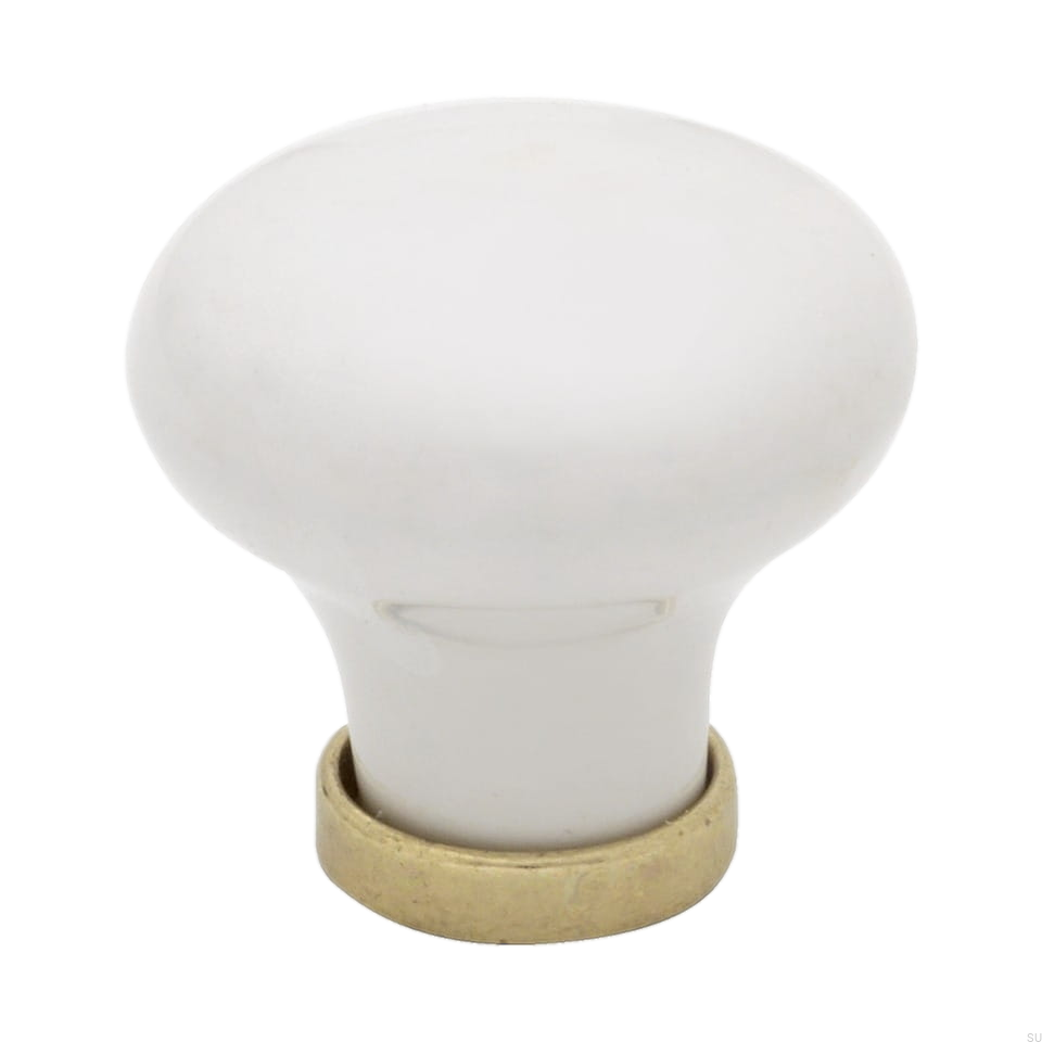 Zdjęcie produktowe gałki 24136 porcelanowej mosiężnej
