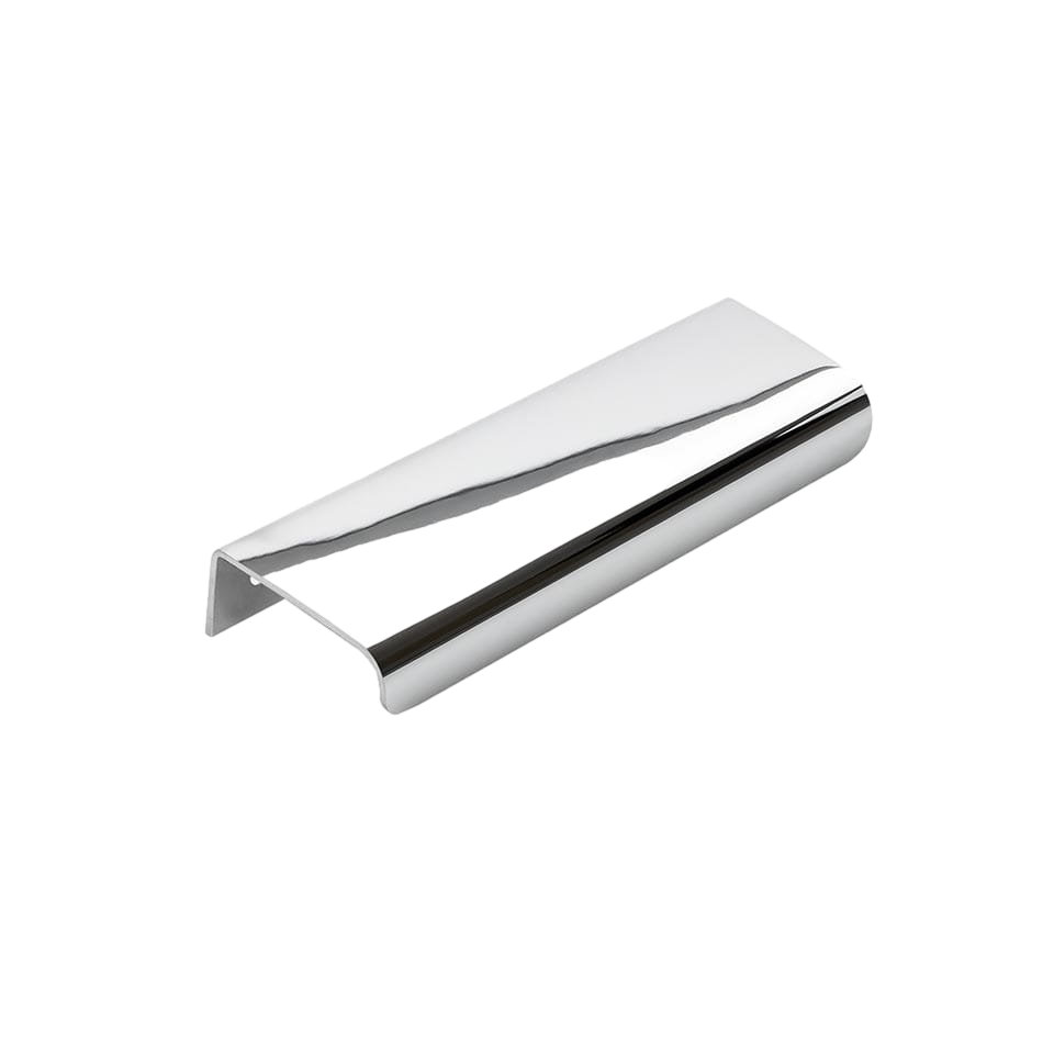Zdjęcie produktowe uchwytu meblowego krawędziowego Lip 120 Srebrny Chrom Polerowany