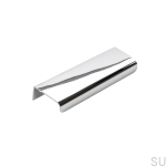 Zdjęcie produktowe uchwytu meblowego krawędziowego Lip 120 Srebrny Chrom Polerowany