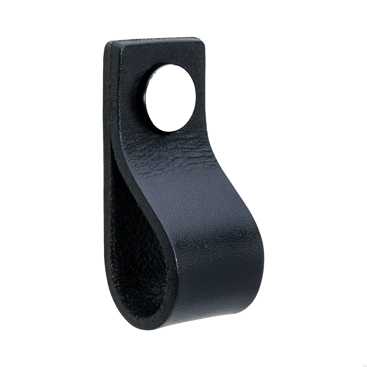 Uchwyt meblowy Loop 65 Czarna Skóra Czarna Stal