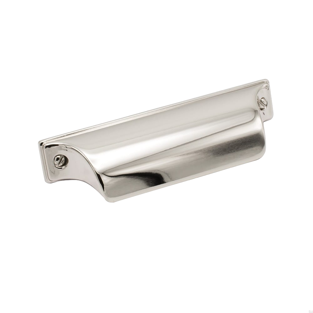 Uchwyt meblowy muszlowy Timjan 64 Srebrny nikiel polerowany