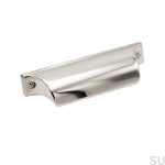 Uchwyt meblowy muszlowy Timjan 64 Srebrny nikiel polerowany