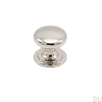 Gałka meblowa mynta srebrna nikiel polerowany