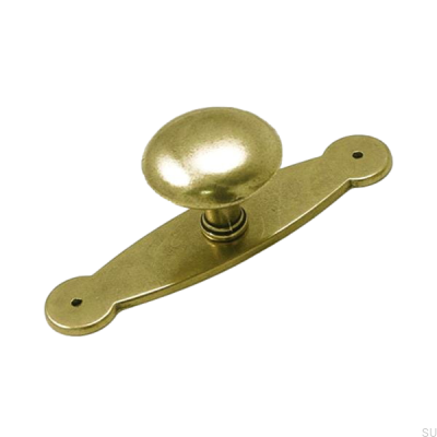 Мебельная ручка с основанием 5383 Antique Gold