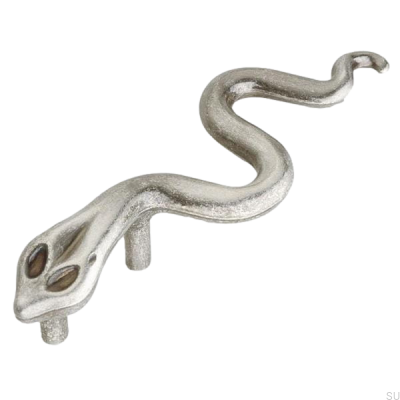 Ручка мебельная продолговатая Orm Snake Antique чёрная