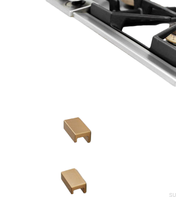 Станция 32 удлиненная мебельная ручка алюминий золото матовый