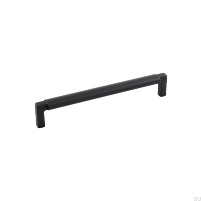 Ручка мебельная длинная Lecco 160 Металл черный