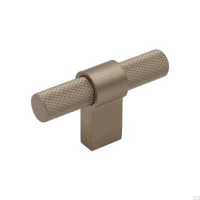 Мебельная ручка T-Bar Helix Silver Metal Brushed (Inox Look)