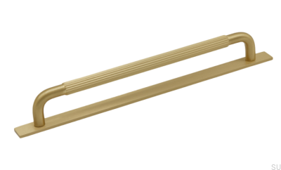 Удлиненная мебельная ручка с шайбой Helix Stripe 224 Gold Brushed