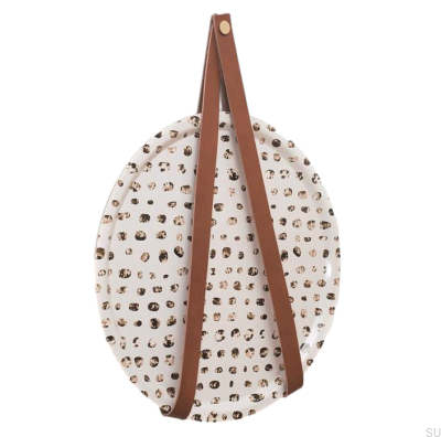 Настенная вешалка 0150L Кожа коричневая с золотом